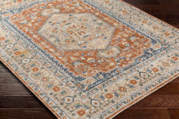Livabliss Lillian-Washable Orange Brown Traditional Vintage Boho Living Dining Rug 120 X 170 Cm Easy Care, Non Shedding - thumbnail 5