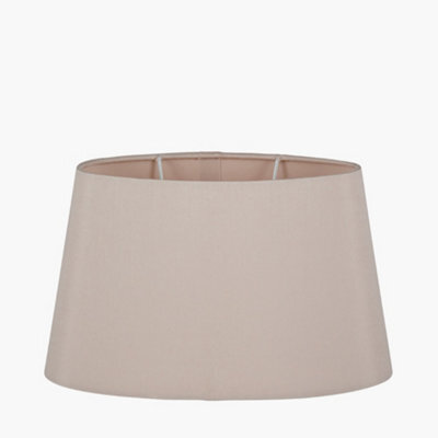 Pacific Lifestyle 40Cm Taupe Oval Ellipse Polysilk Tapered Shade - image 1