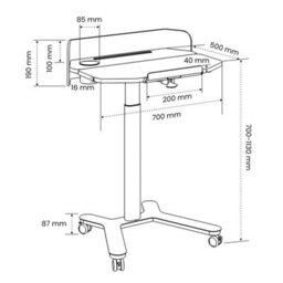 Flexispot 35 Tilt Mobile Standing Desk Island - thumbnail 3