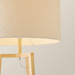 Valuelights Hiru Natural 3 Tier Shelf Floor Lamp With Cream Boucle Shade - thumbnail 5