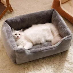 Cat Dog Bed Soft Washable Cushion Warm Pet Basket S Uk - thumbnail 4