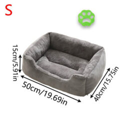 Cat Dog Bed Soft Washable Cushion Warm Pet Basket S Uk - thumbnail 2