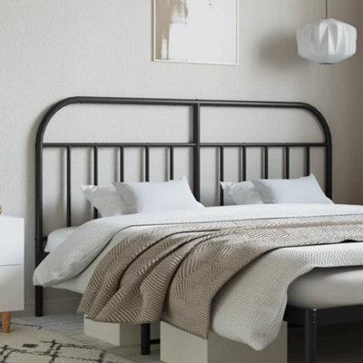 Berkfield Metal Headboard Black 160 Cm - image 1