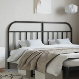 Berkfield Metal Headboard Black 160 Cm - thumbnail 1