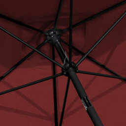 Sundaze 2X3M Wine Red Garden Parasol Rectangular Umbrella Patio Standing With Base Weights - thumbnail 7