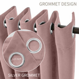 Oxford Homeware Eyelet Linen Curtains Blush Pink Fully Lined 100%blackout Thermal Insulated Curtain Single Panel (W)168Cmx(L)213Cm - thumbnail 6