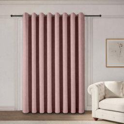 Oxford Homeware Eyelet Linen Curtains Blush Pink Fully Lined 100%blackout Thermal Insulated Curtain Single Panel (W)168Cmx(L)213Cm - thumbnail 7