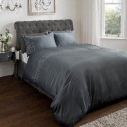 Smart Living Luxury Hotel Quality Diamonte Embellished Duvet Cover With Pillowcases - thumbnail 4
