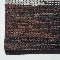 Homescapes Black, Grey & Brown Real Leather Handwoven Cutshuttle Rug, 150 X 240 Cm - thumbnail 3
