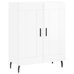 Berkfield Sideboard High Gloss White 69.5X34X90 Cm Engineered Wood - thumbnail 2