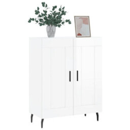 Berkfield Sideboard High Gloss White 69.5X34X90 Cm Engineered Wood - thumbnail 3