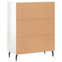 Berkfield Sideboard High Gloss White 69.5X34X90 Cm Engineered Wood - thumbnail 8