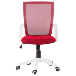 Beliani Office Chair Relief Red - thumbnail 4
