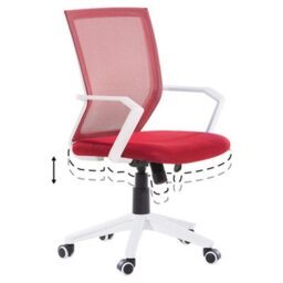 Beliani Office Chair Relief Red - thumbnail 6
