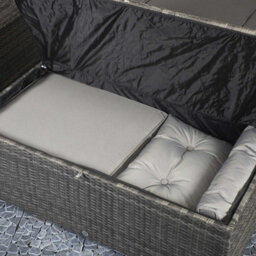 Signature Weave Holly Wicker 5 Piece 6 Seater Sofa Storage Coffee Table Grey - thumbnail 2
