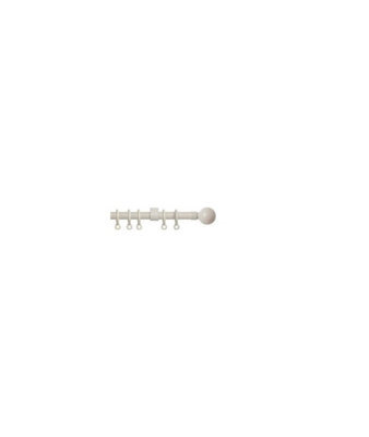 13-16mm Metal Exendable Curtain Pole Cream Ball 150-280Cm