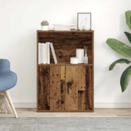 Berkfield Bookcase Old Wood 60X24X85 Cm Engineered Wood - thumbnail 3