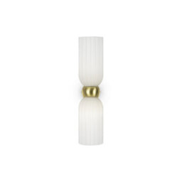 Luminosa Lighting Luminosa Maytoni Antic Modern 2 Light Up & Down Wall Lamp Gold, White Shade, E14 - thumbnail 3