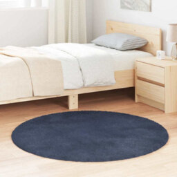 Vidaxl Shaggy Rug High Pile Navarra Navy 120X120 Cm Polyester - thumbnail 1