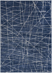 Blue Ivory Abstract Luxurious Modern Easy To Clean Rug For Bedroom & Living Room-160Cm X 221Cm - thumbnail 8