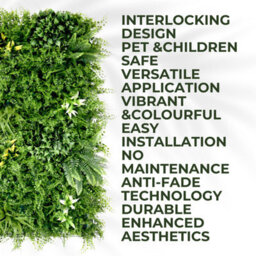 Artificial Plant Flower Living Wall Panels Realistic - Beacon Fern - Indoor / Outdoor - 1M X 1M - Home, Garden, Office - thumbnail 8