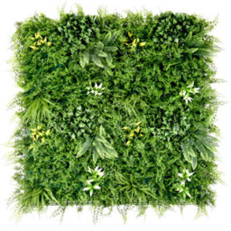 Artificial Plant Flower Living Wall Panels Realistic - Beacon Fern - Indoor / Outdoor - 1M X 1M - Home, Garden, Office - thumbnail 1