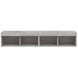 Berkfield Tv Cabinets With Led Lights 2 Pcs Concrete Grey 80X30X30 Cm - thumbnail 8