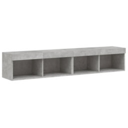 Berkfield Tv Cabinets With Led Lights 2 Pcs Concrete Grey 80X30X30 Cm - thumbnail 7