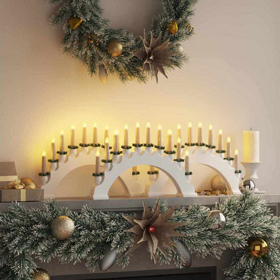 Vidaxl Christmas Candle Arch With 10 Led Candles 3 Pcs White - image 1