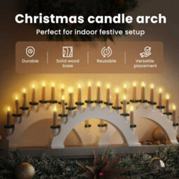 Vidaxl Christmas Candle Arch With 10 Led Candles 3 Pcs White - thumbnail 7
