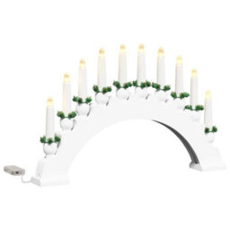 Vidaxl Christmas Candle Arch With 10 Led Candles 3 Pcs White - thumbnail 4