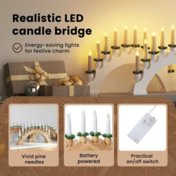Vidaxl Christmas Candle Arch With 10 Led Candles 3 Pcs White - thumbnail 8