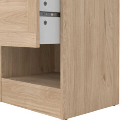 Wyld Haus Cherryfern Natural Oak Bedside Table 1 Drawer 1 Open Shelf Compact Matt Finish - thumbnail 9
