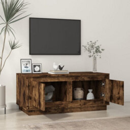 Berkfield Durable Coffee Table Smoked Oak 102X50X44 Cm Engineered Wood - thumbnail 3