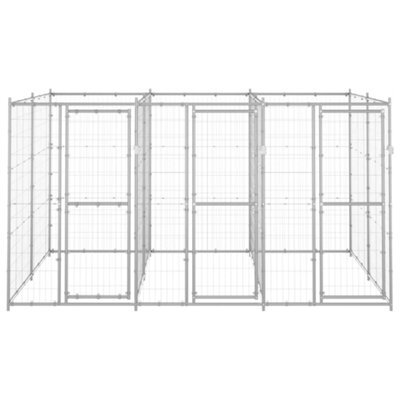Berkfield Durable Outdoor Dog Kennel Galvanised Steel 7.26 M2 - image 1