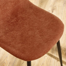 Oakham Alverton Premium Orange Chenille Upholstered Dining Chairs - Set Of 4 - thumbnail 6