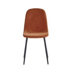 Oakham Alverton Premium Orange Chenille Upholstered Dining Chairs - Set Of 4 - thumbnail 3