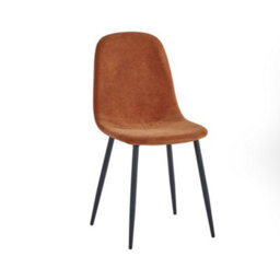 Oakham Alverton Premium Orange Chenille Upholstered Dining Chairs - Set Of 4 - thumbnail 2