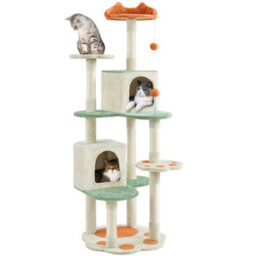 Yaheetech Beige 165Cm Multilevel Cat Tree Plush Cat Tower Medium - thumbnail 2