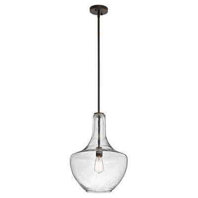Stylish Olde Bronze 1 Bulb Ceiling Pendant Light With E27 Socket
