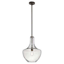 Stylish Olde Bronze 1 Bulb Ceiling Pendant Light With E27 Socket