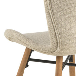 Furniture To Go Batilda Dining Chairs With Cream Fabric And Oak Set Of 2 - thumbnail 8