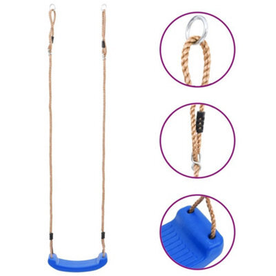 Anydaydirect Swing Seat For Children Blue Outdoor Toy