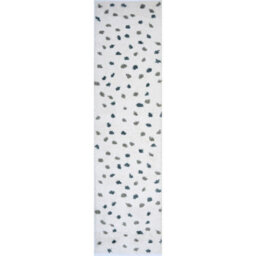 The Rugs Moodi Shaggy Green Drizzle Rug Runner Dots Thick High Pile For Living Rooms, Bedrooms, Hallways, Kitchens - thumbnail 9