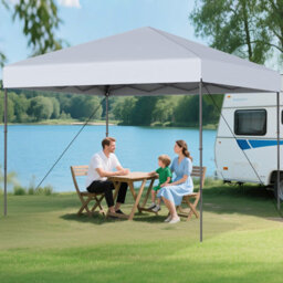 Gainoom 300 X 295 Cm Pop Up Canopy Tent White Foldable Outdoor Sunshade Patio Shelter Gazebo - thumbnail 4