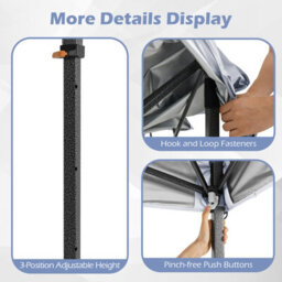 Gainoom 300 X 295 Cm Pop Up Canopy Tent White Foldable Outdoor Sunshade Patio Shelter Gazebo - thumbnail 6