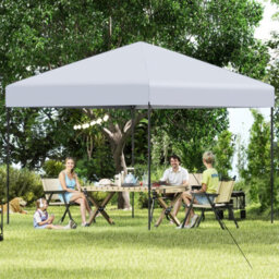 Gainoom 300 X 295 Cm Pop Up Canopy Tent White Foldable Outdoor Sunshade Patio Shelter Gazebo - thumbnail 3