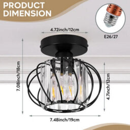 Modern Crystal Ceiling Light For Bedroom And Living Room - thumbnail 2