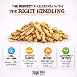 Shelby Wood Company 25Kg 4 X Xl Bags Kindling Kiln Dried - Perfect For Open Fires, Wood Burning Stoves. Bbq's, Log Burners And Camp Fires - thumbnail 2