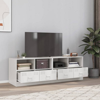 Berkfield Tv Cabinets 2 Pcs White 67X39X44 Cm Steel - image 1